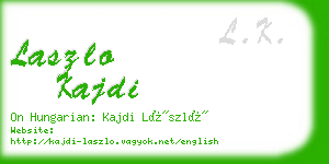 laszlo kajdi business card